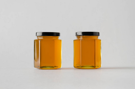蜂蜜罐模型两个罐子