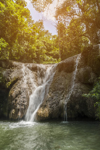 泰国沙旺瀑布雨林瀑布图片