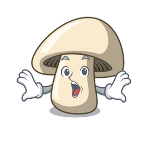 惊喜香菇蘑菇吉祥物卡通图片