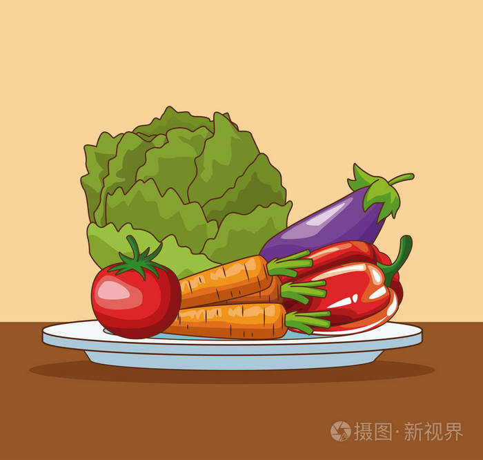 健康食品卡通