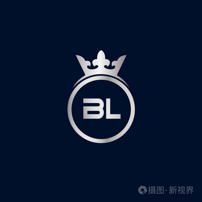 首字母 bl 徽标模板设计