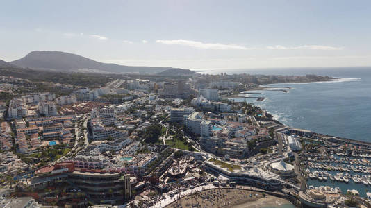 特内里费岛鸟瞰西班牙大西洋无人机俯视图