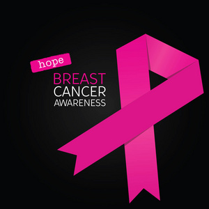 乳癌宣传海报黑色背景图图片