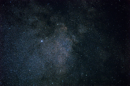 夜空中的星星和银河的一部分