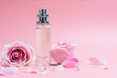 粉红色背景 Beautifulperfume 瓶