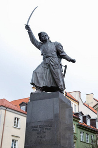 1月 Kiliski 雕像在华沙, 波兰, 欧洲