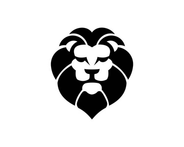狮子头矢量 logo 模板创作插画。动物的野生猫脸图形标志。骄傲，强，功率概念符号。设计元素