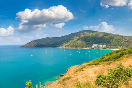 在泰国普吉岛全景在夏天的一天