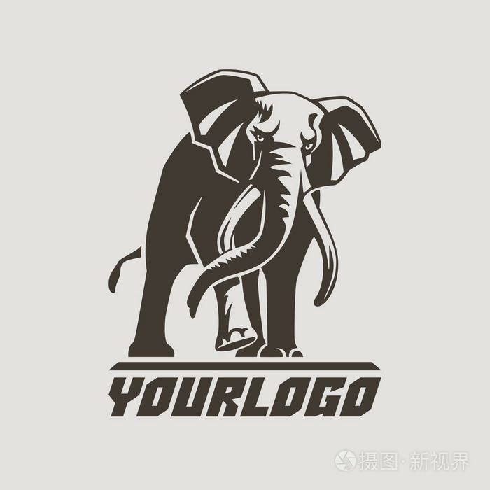 大象logo 标志标志矢量图