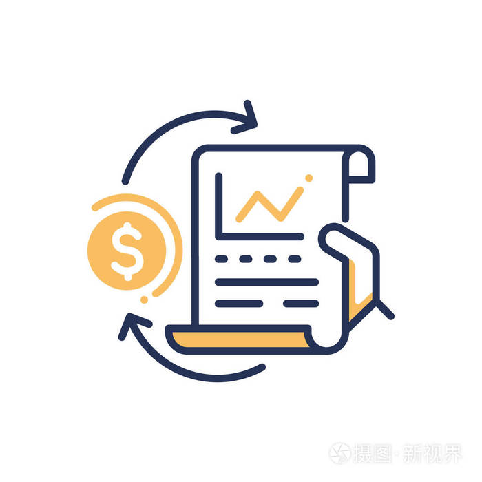 证券交易所-现代矢量线设计图标