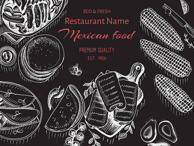 墨西哥食物菜单模板