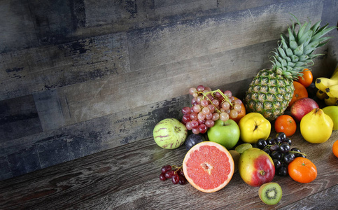 健康有机的水果组成的混合