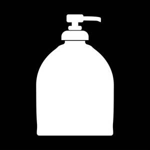 瓶的液体肥皂白色颜色图标