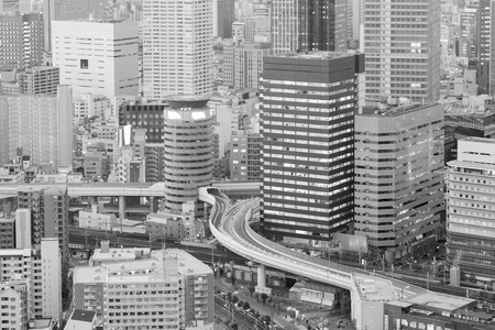 大阪商务中心 市中心，城市景观的背景下日本