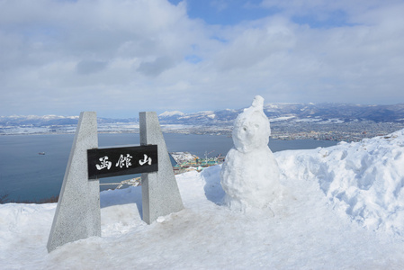 首脑会议的景观在北海道函馆市的市容