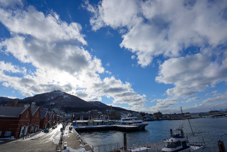 在北海道函馆市金卫红砖仓库