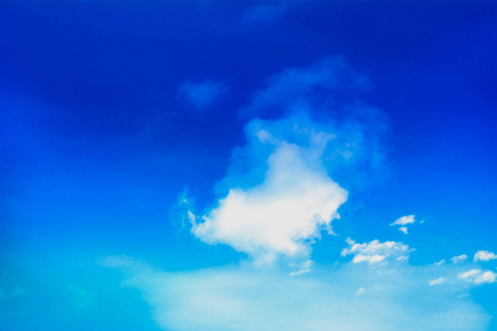 蓝蓝的天空，云，清洁能源，天气晴朗