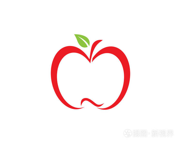 苹果矢量插图设计符号