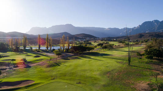 高尔夫球场在南非的鸟瞰图