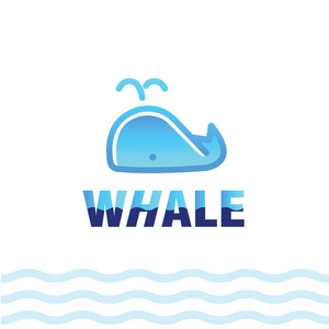 线性风格化绘制的鲸鱼