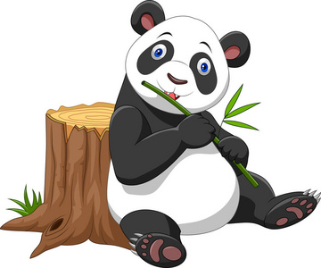 可爱的熊猫卡通
