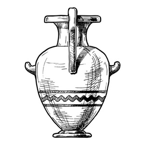希腊花瓶。 希德里亚。