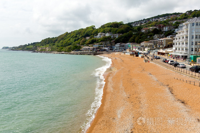 怀特英国南海岸的岛屿旅游小镇的文特诺海滩岛