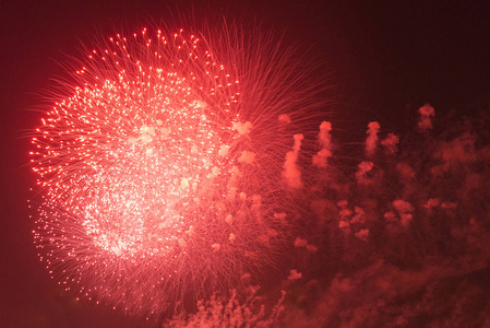 烟花在夜空中的节日