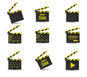 现实上白色的 background.film.time clapper.cinema.Board