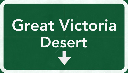 大维多利亚沙漠道路标志图片