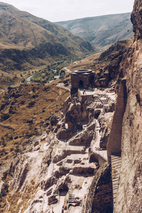 Vardzia 洞市修道院。它是主要的景点之一