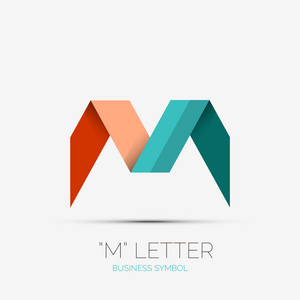 m 信公司徽标，最小的设计