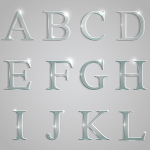 玻璃字母英文字母表