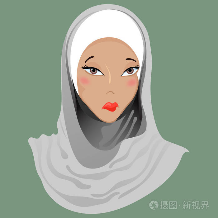 穆斯林女孩.悲伤
