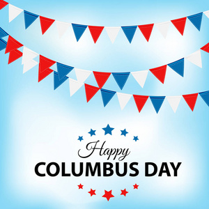 哥伦布日背景。矢量图