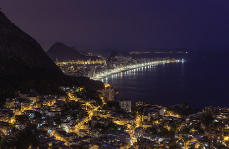 里约热内卢的夜全景