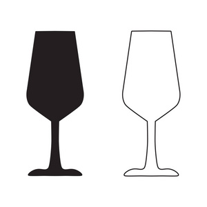 葡萄酒杯图标矢量图