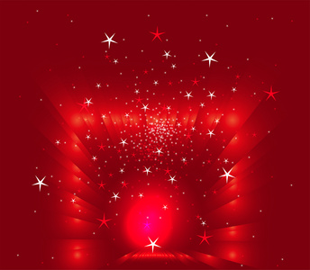 抽象的圣诞红星星背景