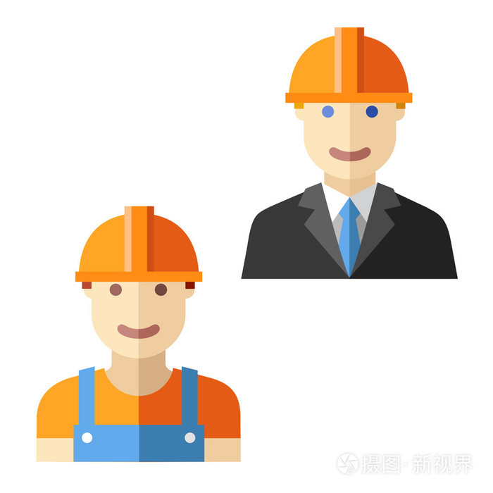 工程师工人平头像集