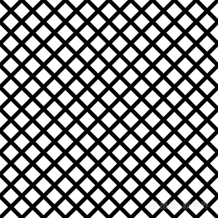 链条几何黑白色无缝矢量模式插画-正版商用图片0vbcyu