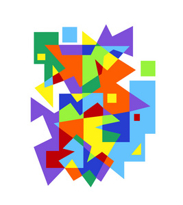 抽象彩色几何图案
