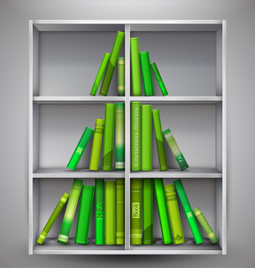 圣诞故事。 圣诞树是由书形成的。