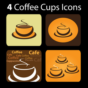 4 咖啡杯图标