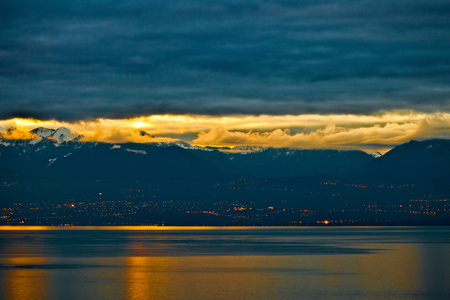 chablais 阿尔卑斯山日出