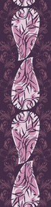 暗紫色背景上的装饰品。边框