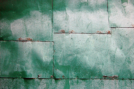 绿色金属墙