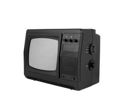 孤立的旧电视