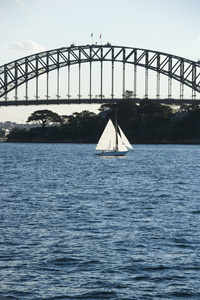 悉尼港大桥和船