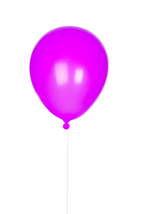 紫色气球充气