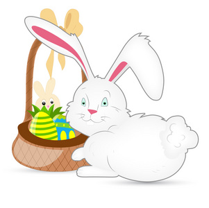 复活节兔子矢量插画